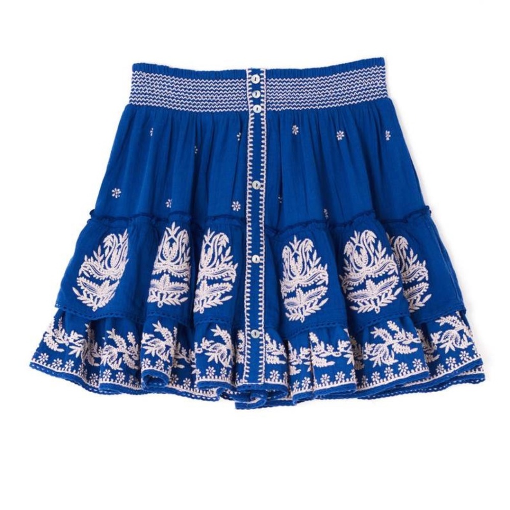 NWT Mabe Mina Embroidered Mini Skirt Large